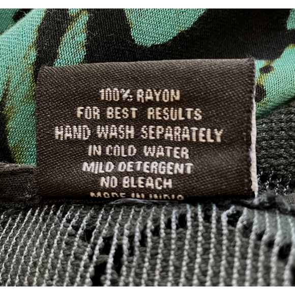 SAKKAS Zayna One Size Black Turquoise Pullover Sleeveless Boho Caftan Tank Dress - Picture 8 of 9